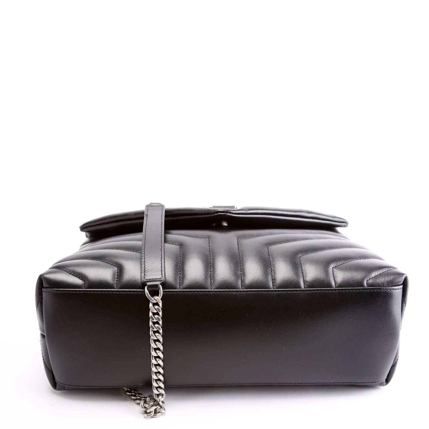Saint Laurent Loulou Medium Quilted Black/Silver Bag