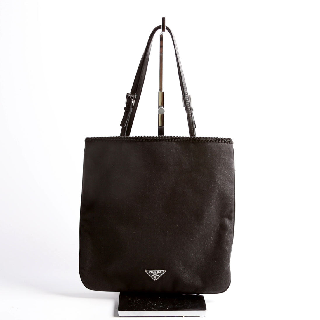 Prada Beaded Mini Top Handle Black Bag