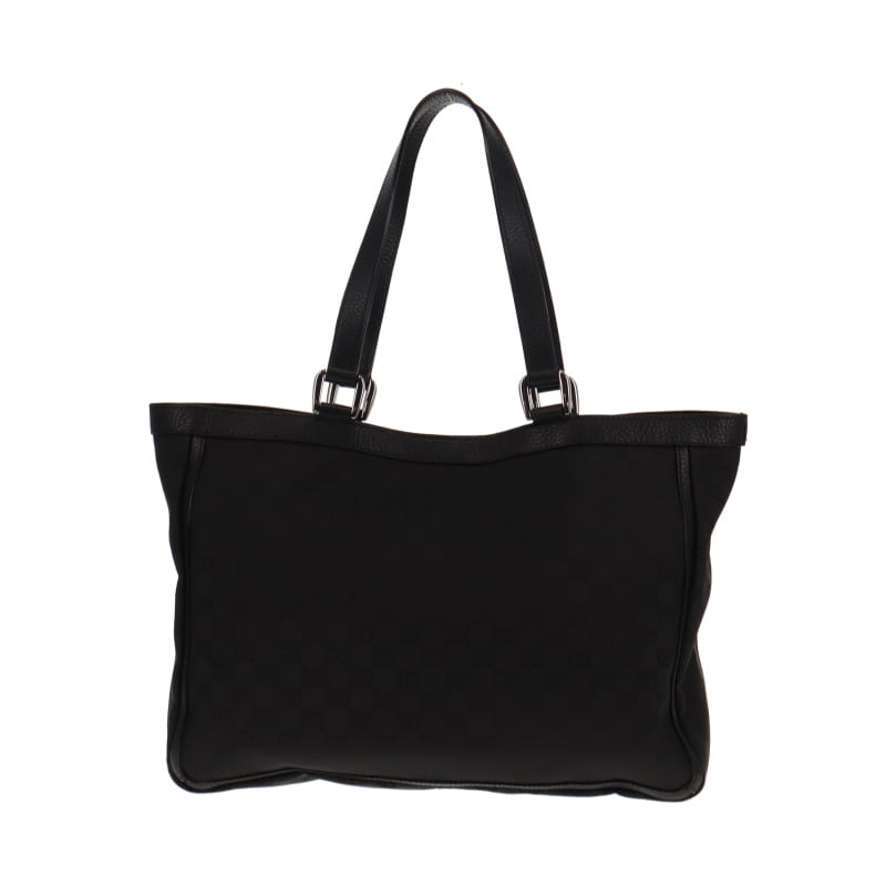 Gucci Abbey Black Leather Nylon Tote