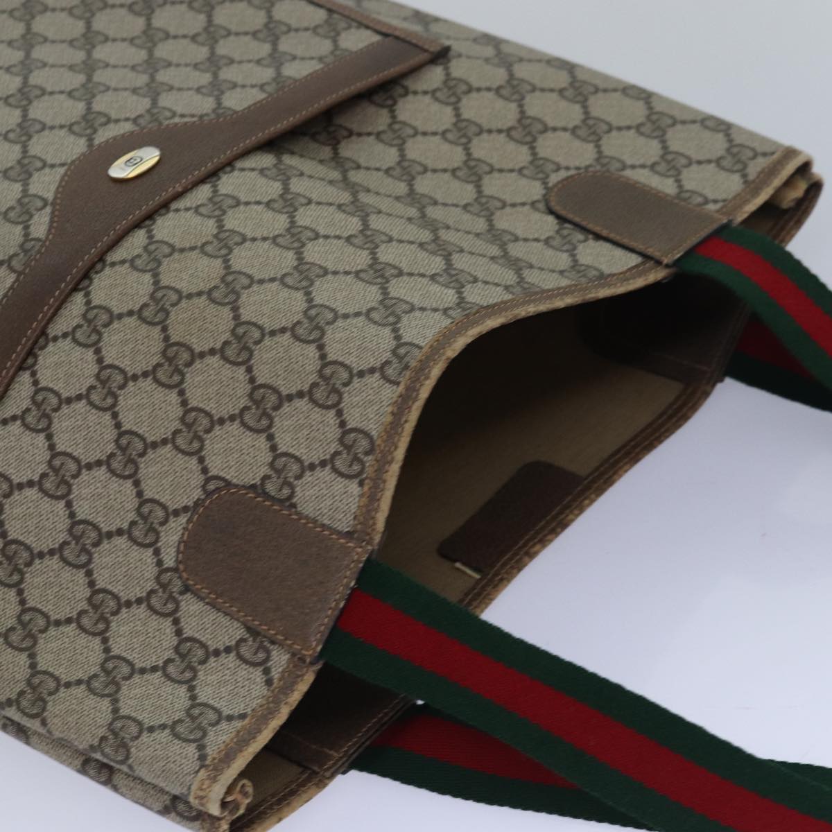 Gucci Leather Canvas Tote