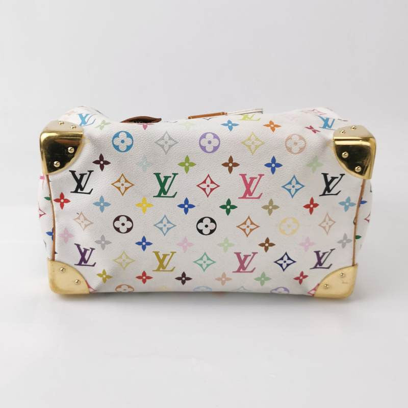 Louis Vuitton x Takashi Murakami Speedy 30 Lock White Multicolor