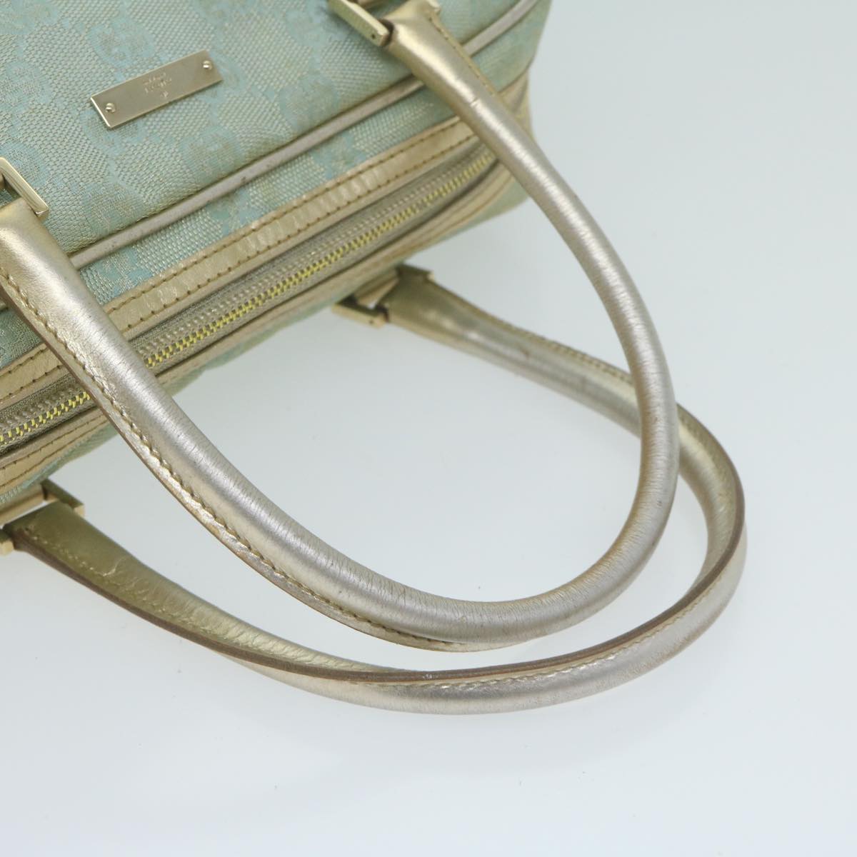 Gucci Leather Canvas Handbag