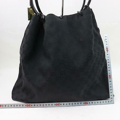 Gucci Brown Leather Canvas Tote Style 41