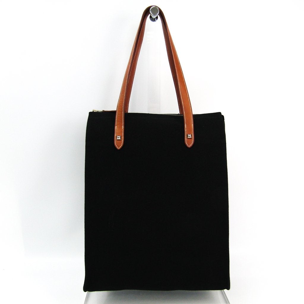 Luxury Hermes Black Canvas Cabas Mira Tote ( )