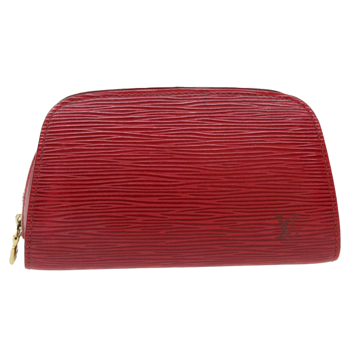 Louis Vuitton Red Leather Dauphine clutch bag