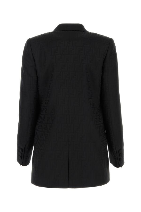 Fendi Woman Embroidered Satin Blazer