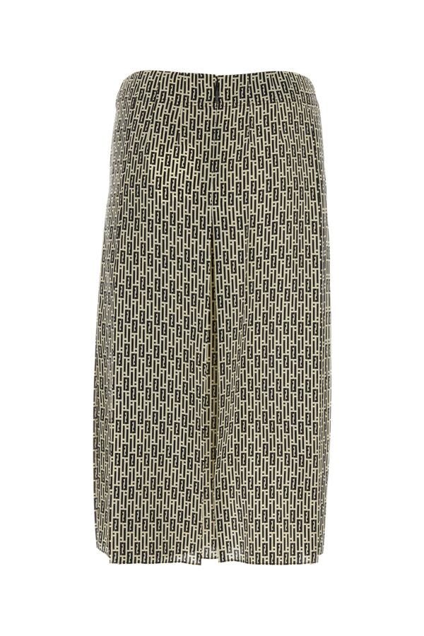 Fendi Woman Printed Silk Skirt