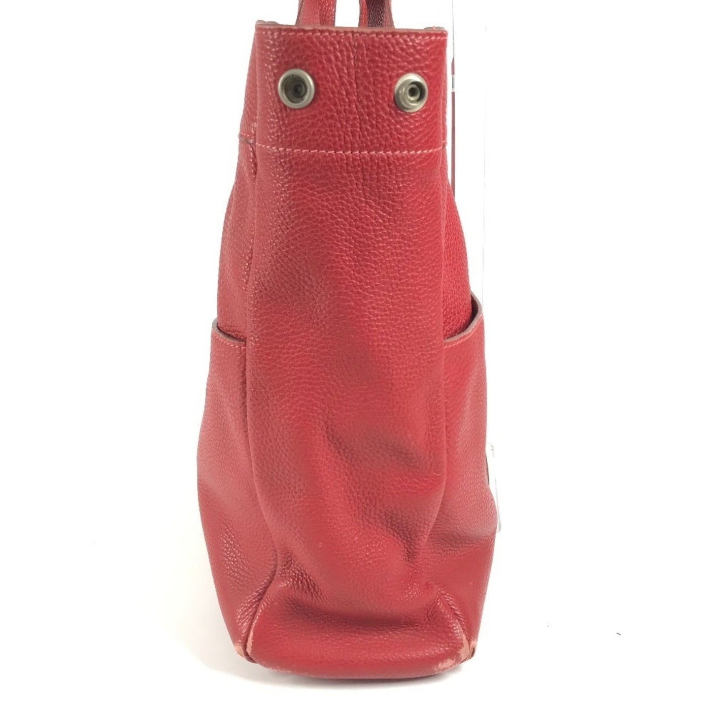 Hermes Fourre Tout Red Color Leather Handbag Tote Bag ( )