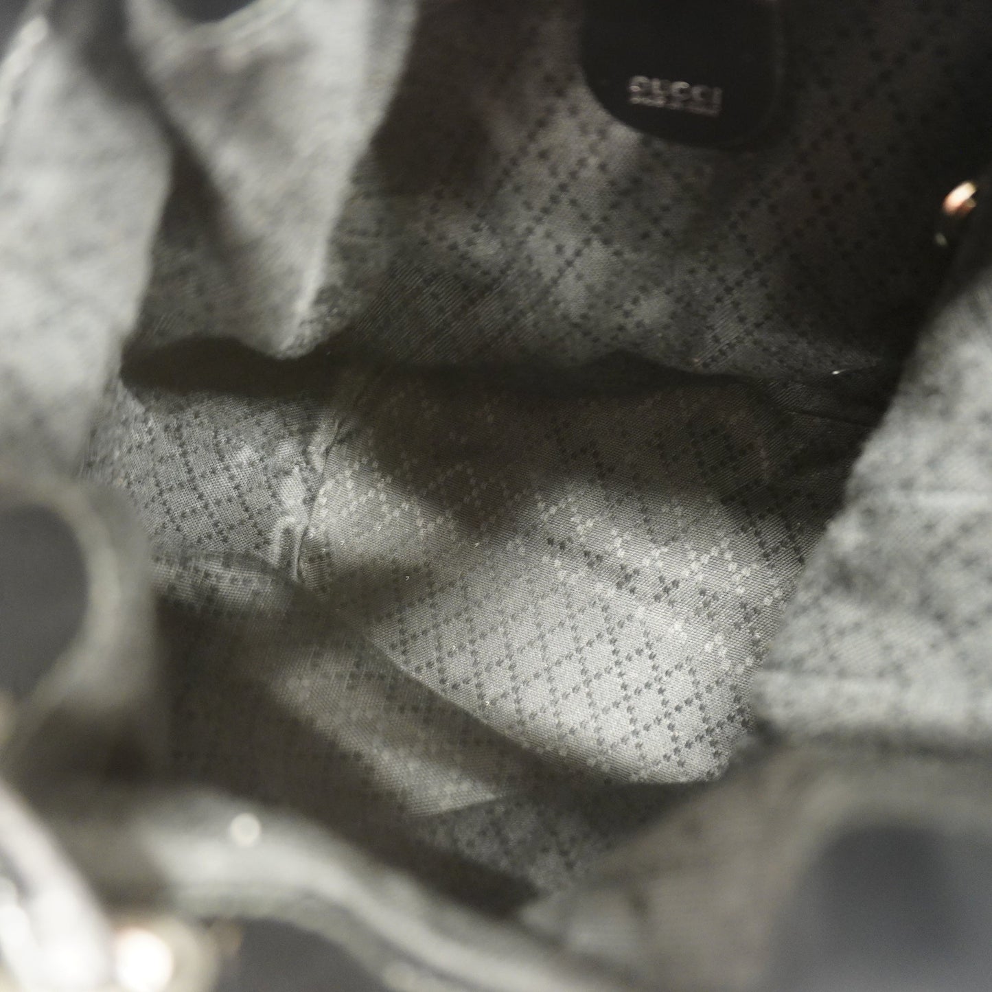 Gucci Lou Nylon Leather Canvas Handbag
