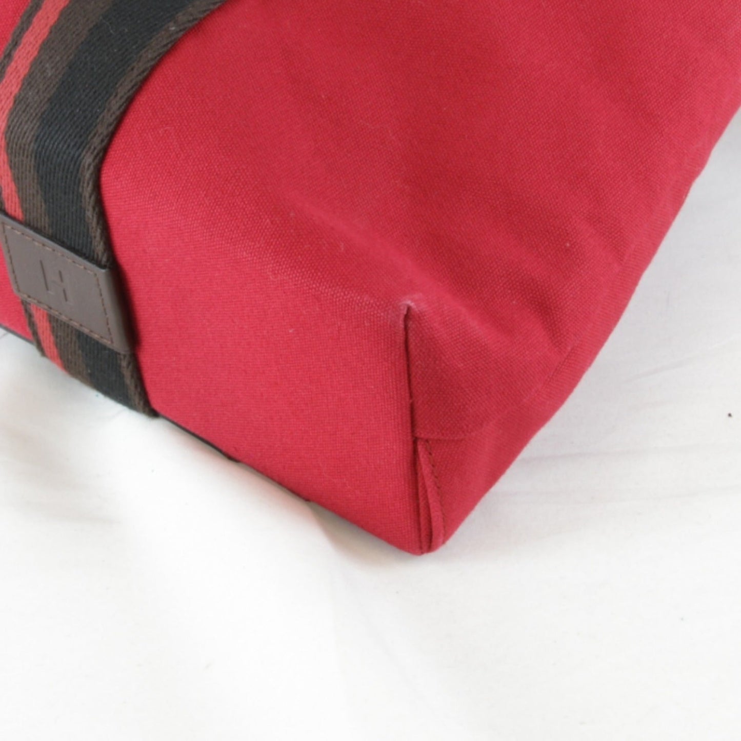 Hermes Canvas Leather Tote Bag ( )