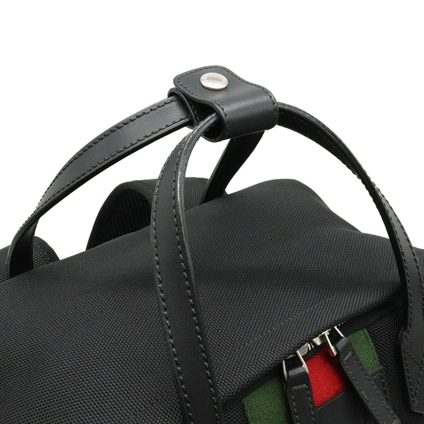 Gucci Lou Leather Canvas Backpack
