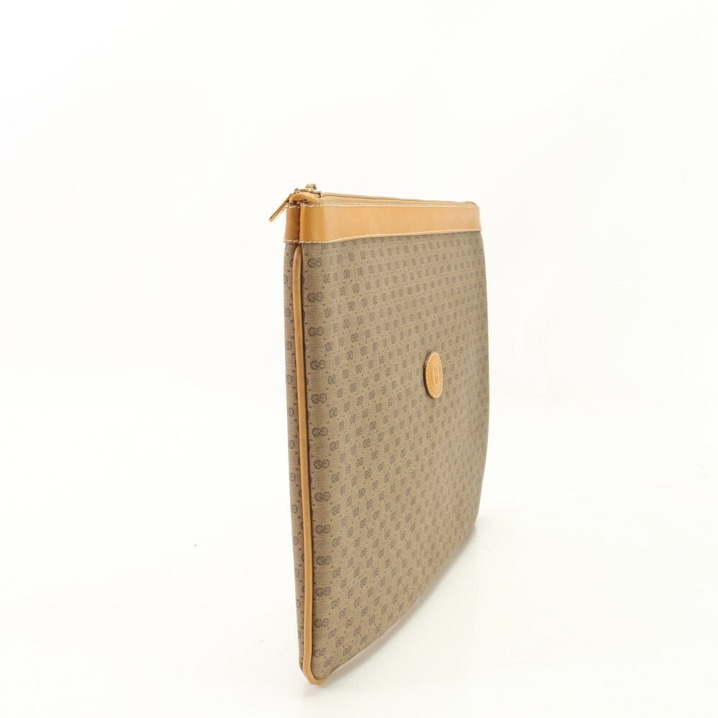Gucci Leather Canvas Clutch