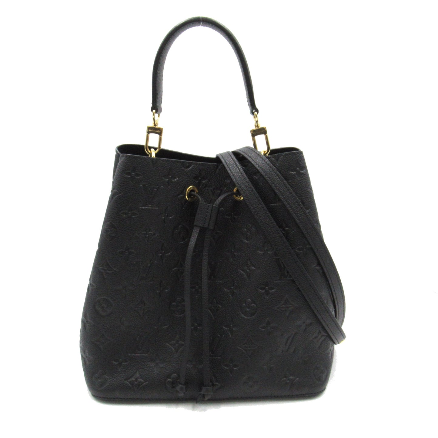 LOUIS VUITTON Neonoe Black Black Monogram empreinte leather Handbag
