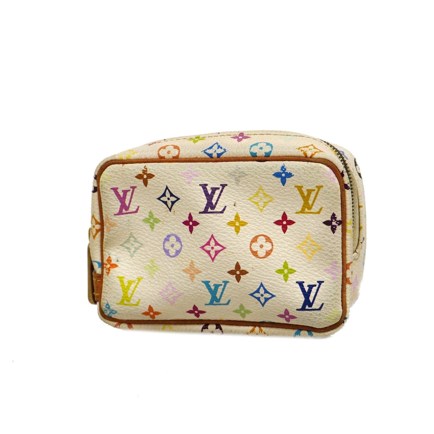 Louis VuittonAuth Monogram Multicolore True Swapiti Women's Pouch Blanc Clutch