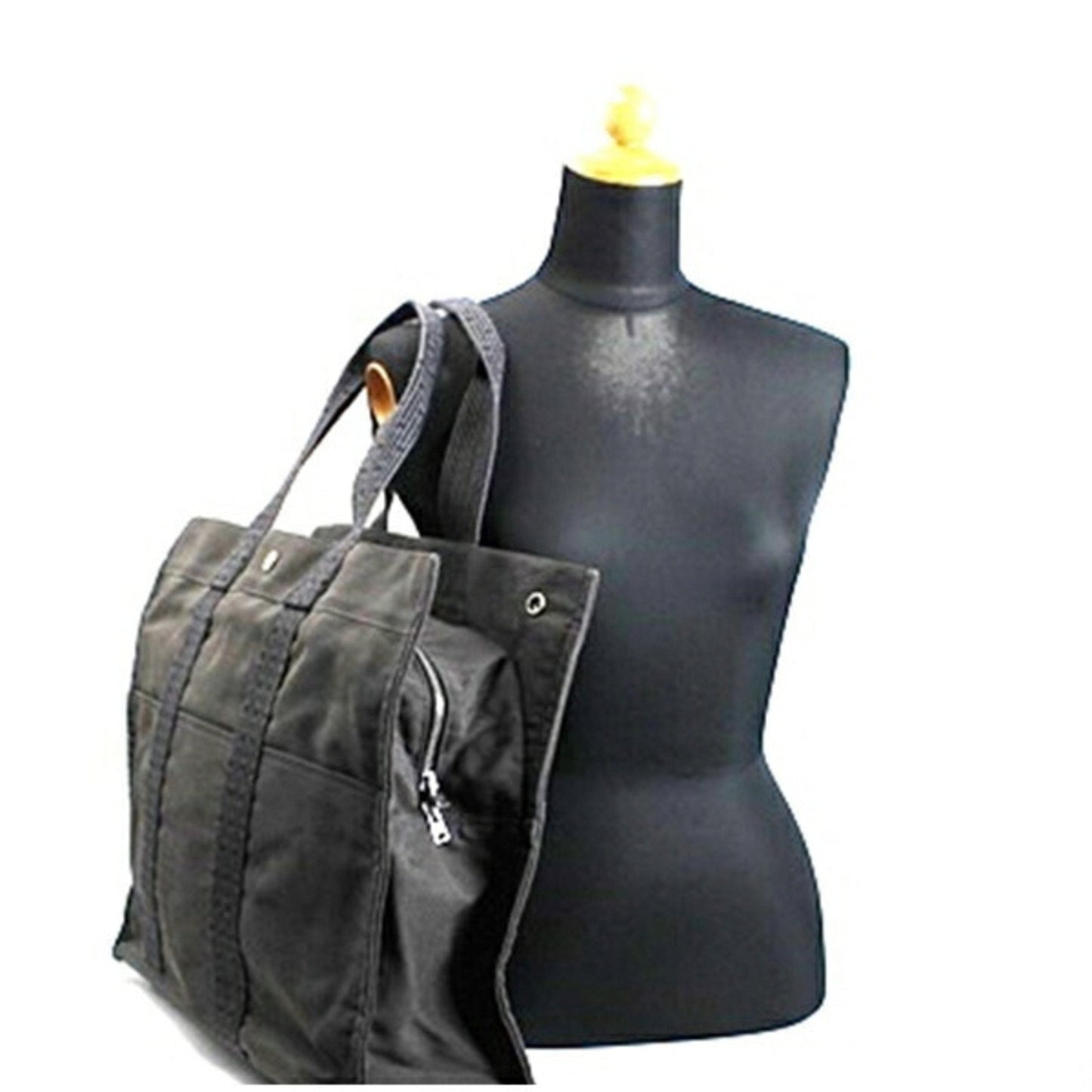 Hermes Gray Nylon Canvas Tote Bag ( )