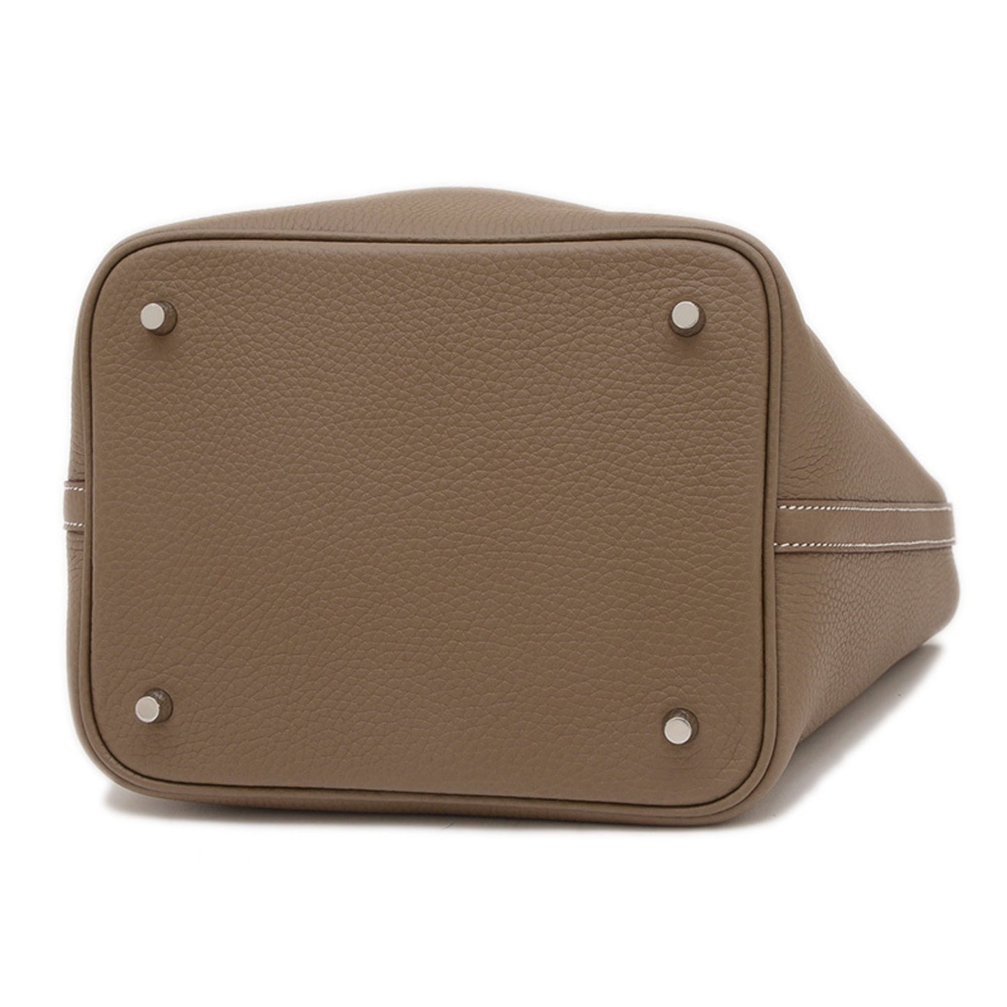 Hermes Etoupe Gray Taurillon Clemence Leather Handbag ( )
