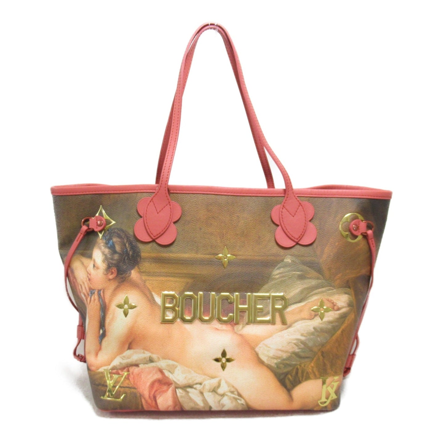 LOUIS VUITTON Neverfull MM Masters Collection Brown PVC coated canvas Boucher Tote