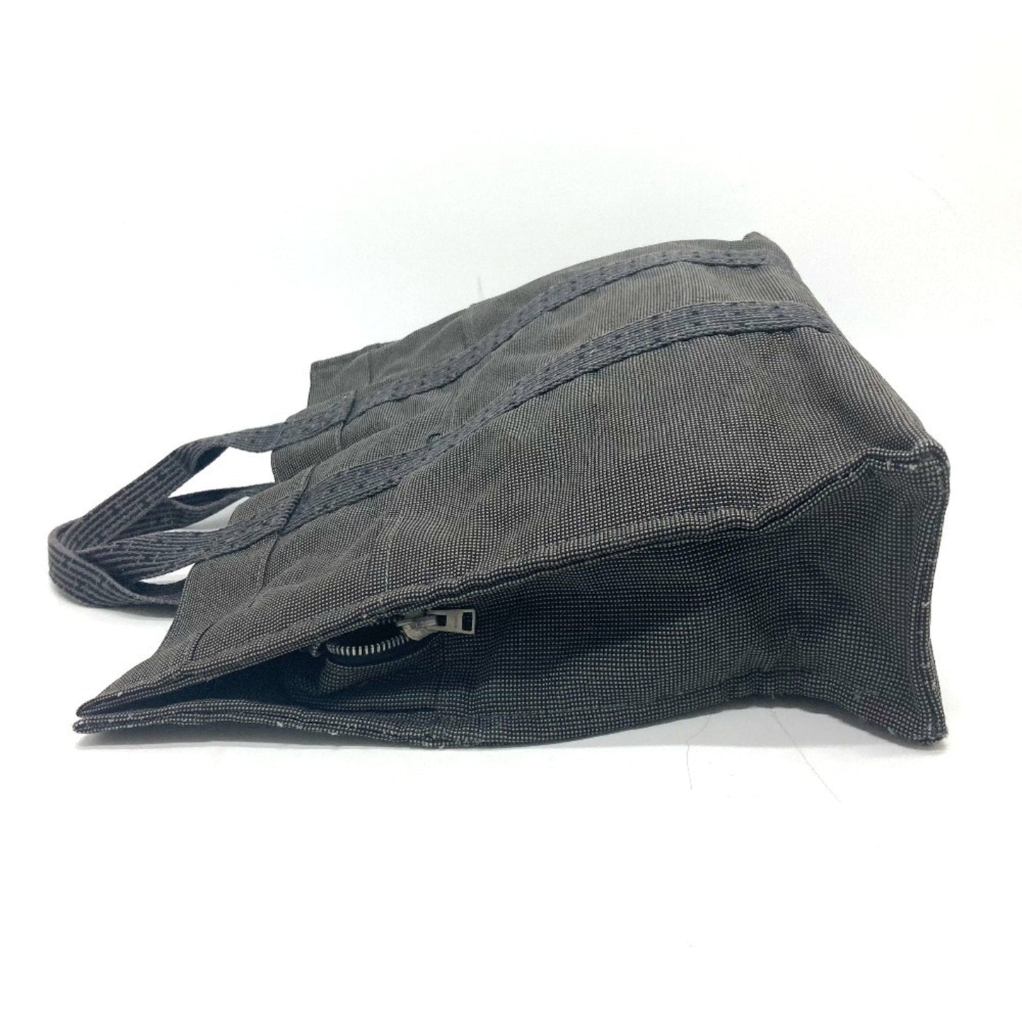 Hermes Gray Canvas Handbag Tote Bag ( )