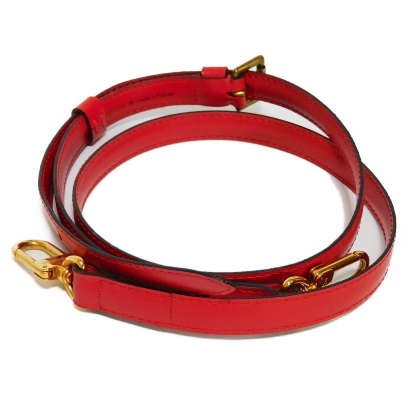 LOUIS VUITTON Shoulder Strap Bandouliere Logo 1.6 Adjustable Epi Cowhide Leather Castilian Red Men Women Shoulder Bag
