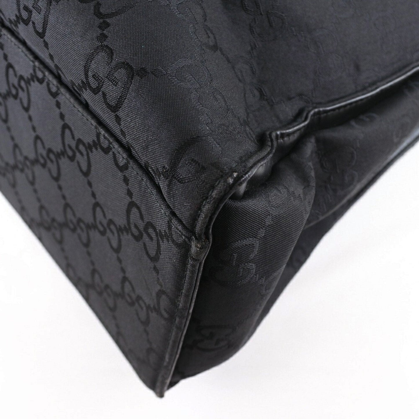 Gucci Bamboo Black Canvas Tote