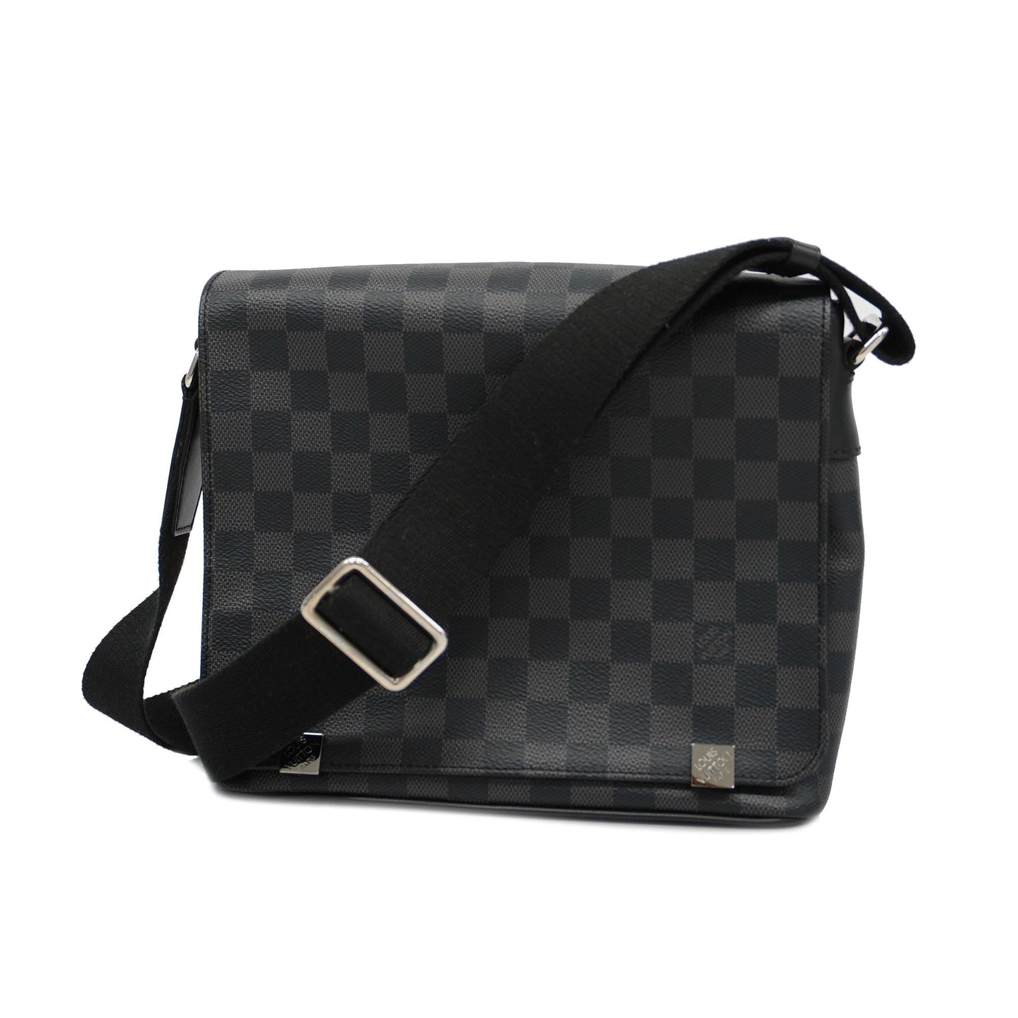 Louis VuittonAuth Damier Graphite District PM Men's Shoulder Bag