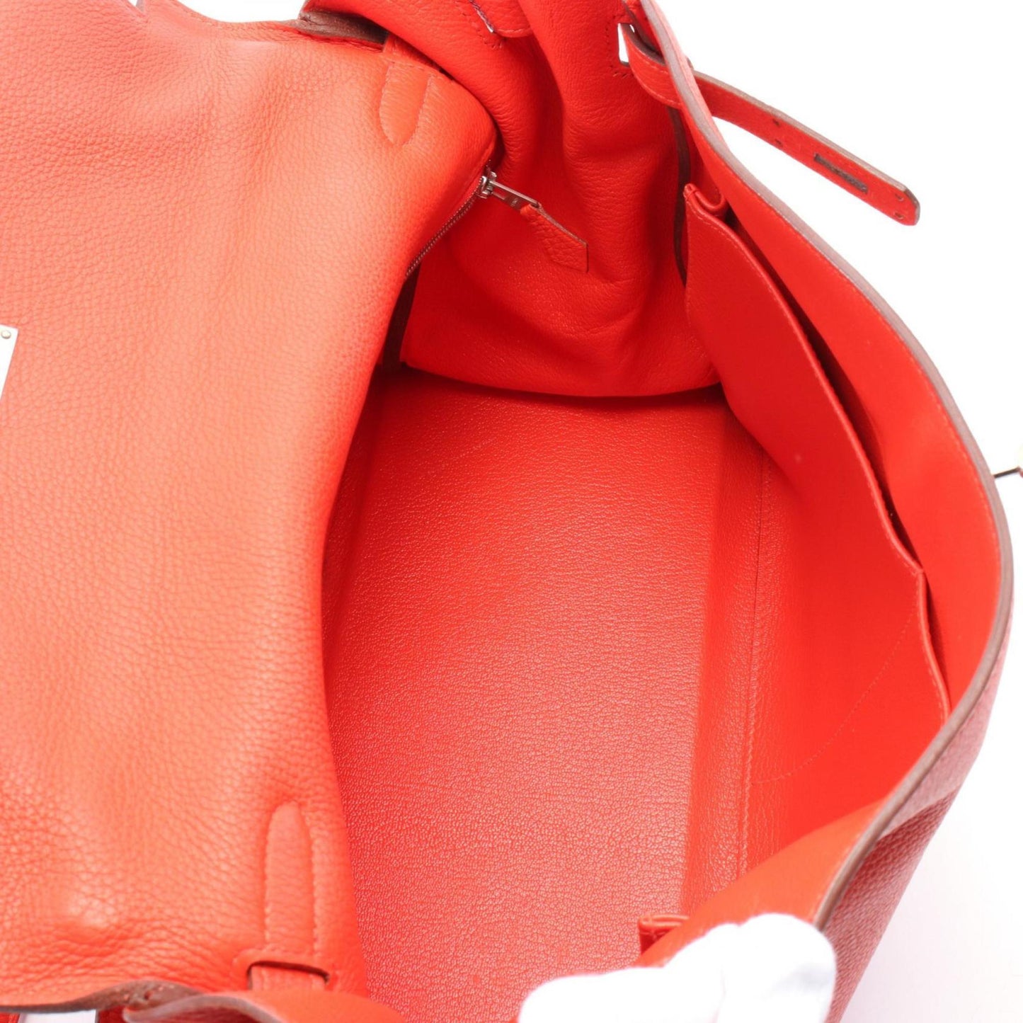 Hermes Brown Capucine Togo Leather Leather Handbag ( )