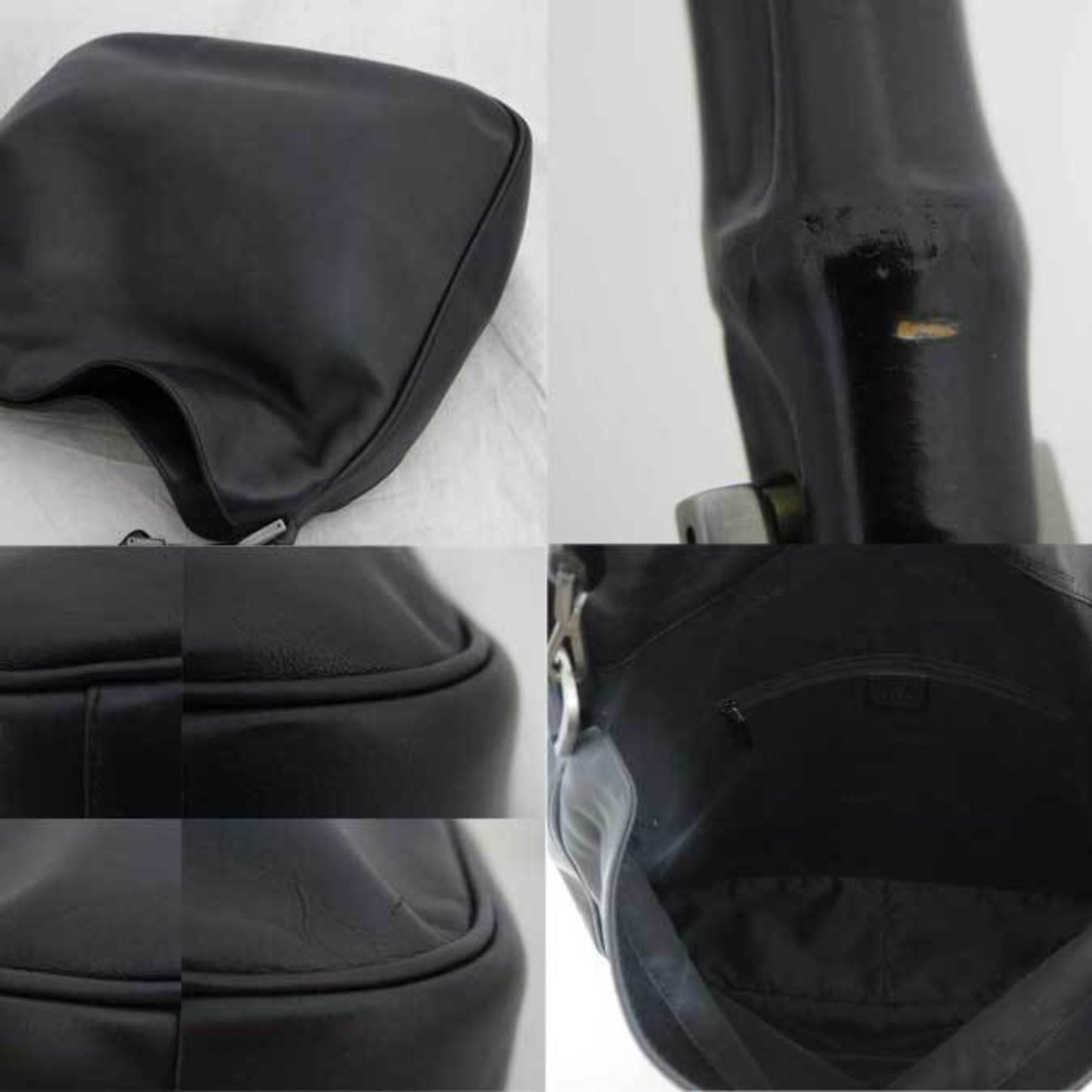 Gucci Bamboo Black Leather Shoulder Bag Style 10