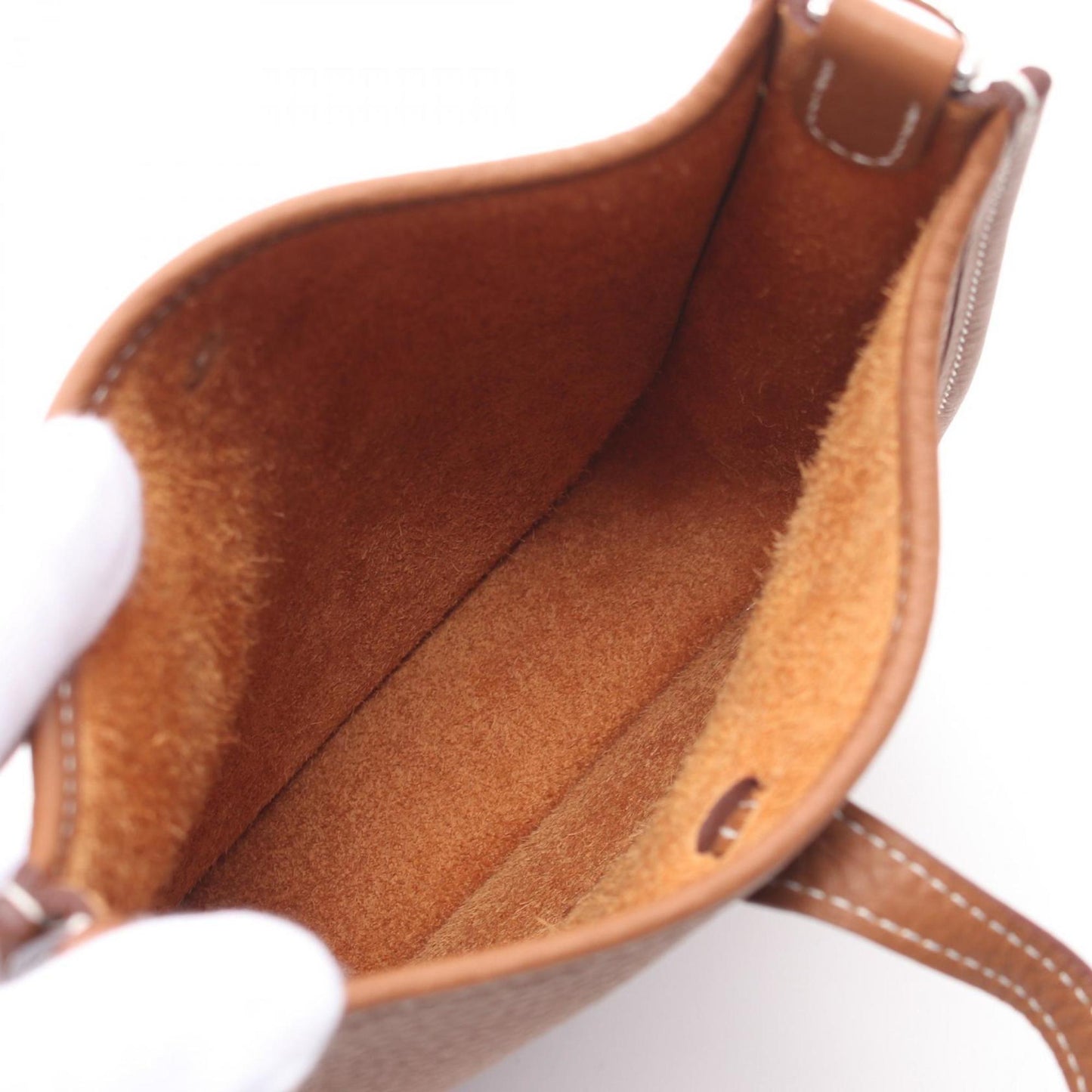 Hermes Evelyne Brown Taurillon Clemence Leather Shoulder Bag ( )