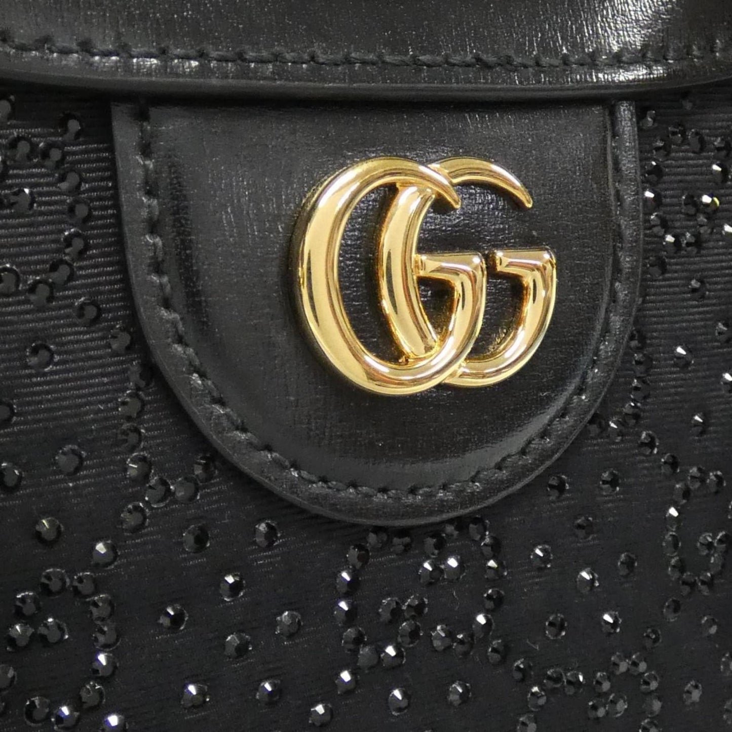 Gucci Leather Canvas Handbag