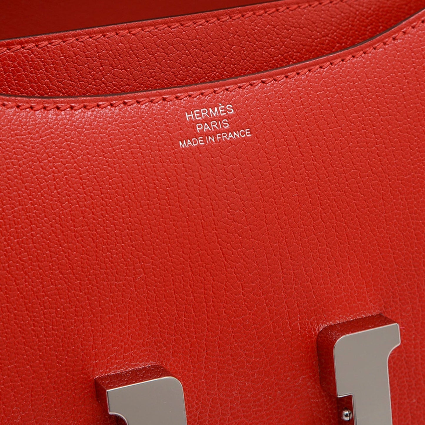 Hermes Constance Silver Chevre Leather Shoulder Bag ( )