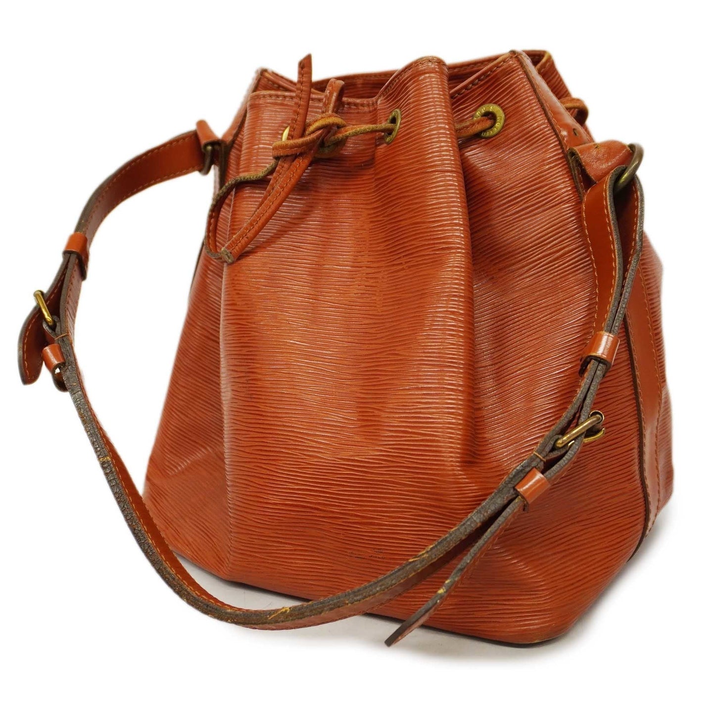Louis VuittonAuth Epi Petit Noe Women's Shoulder Bag Kenyan Brown