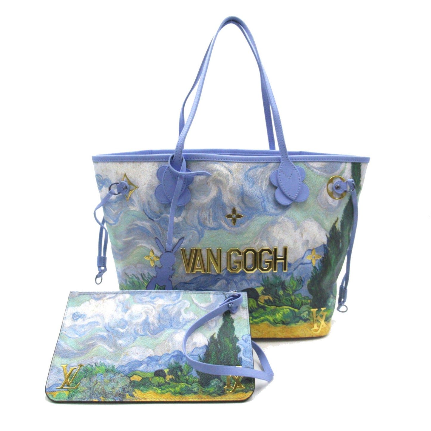 Louis Vuitton Van Gogh Neverfull MM Blue Masters collection PVC coated canvas Tote
