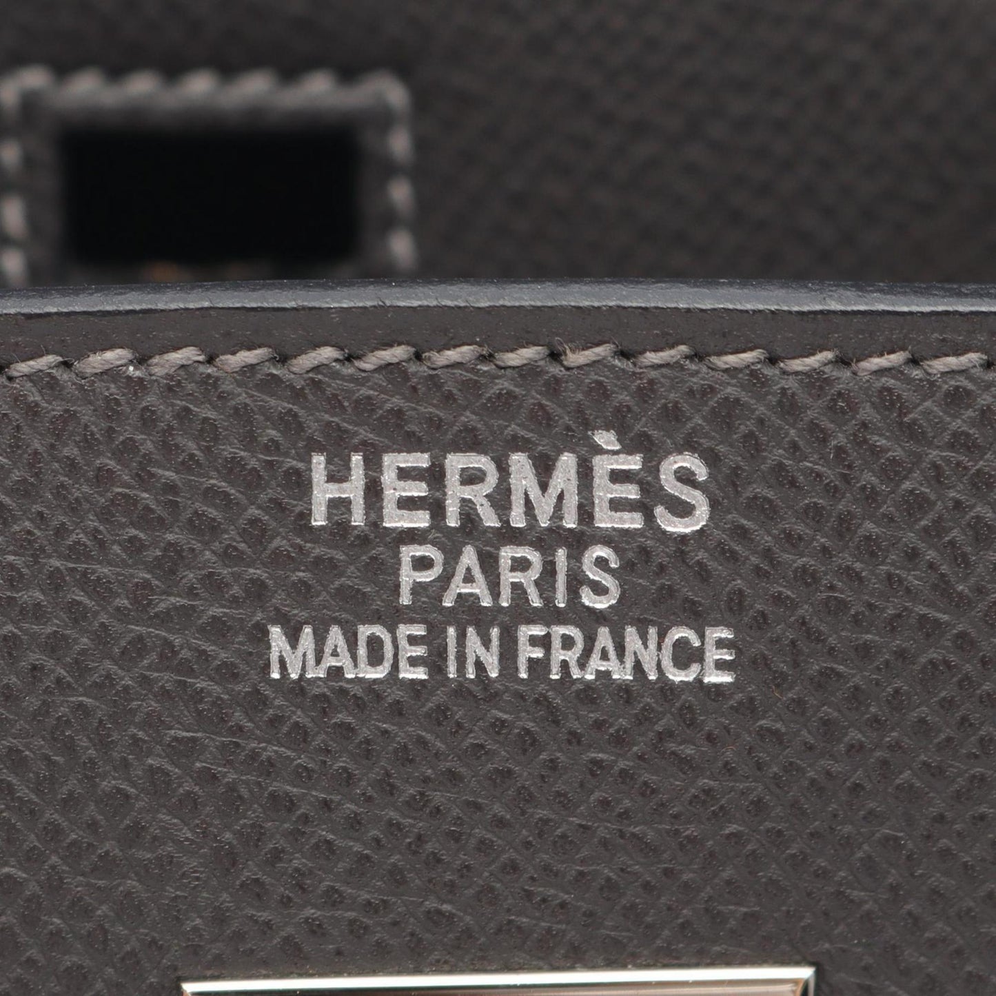 Hermes Graphite Gray Courchevel Leather Leather Handbag ( )