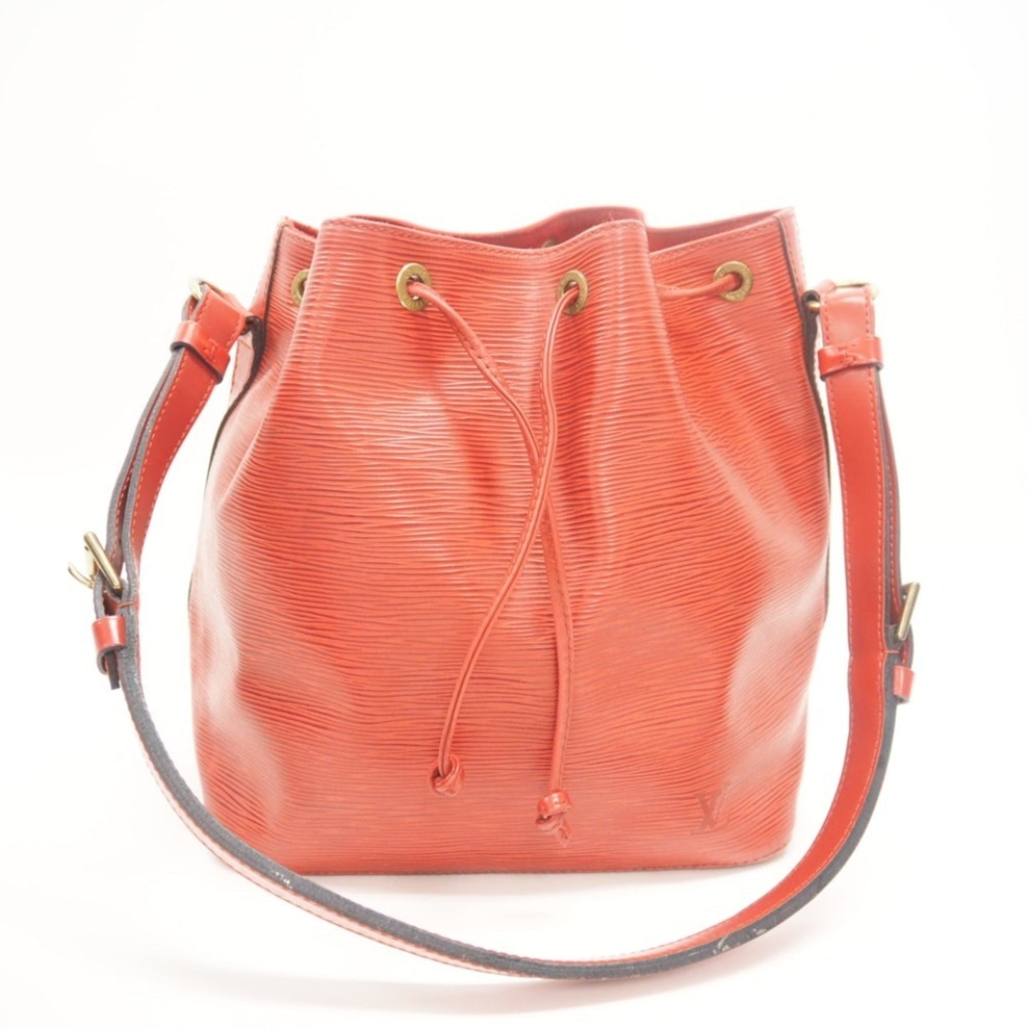LOUIS VUITTON Petit Noe One Shoulder Bag Epi Red Ladies