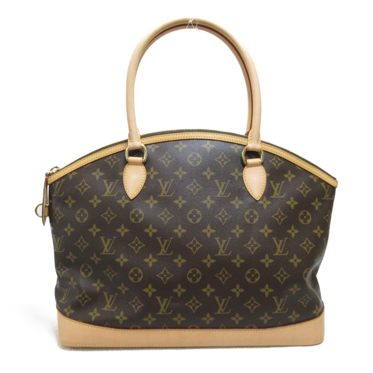 LOUIS VUITTON Lockit Horizontal Handbag Brown Monogram PVC coated canvas