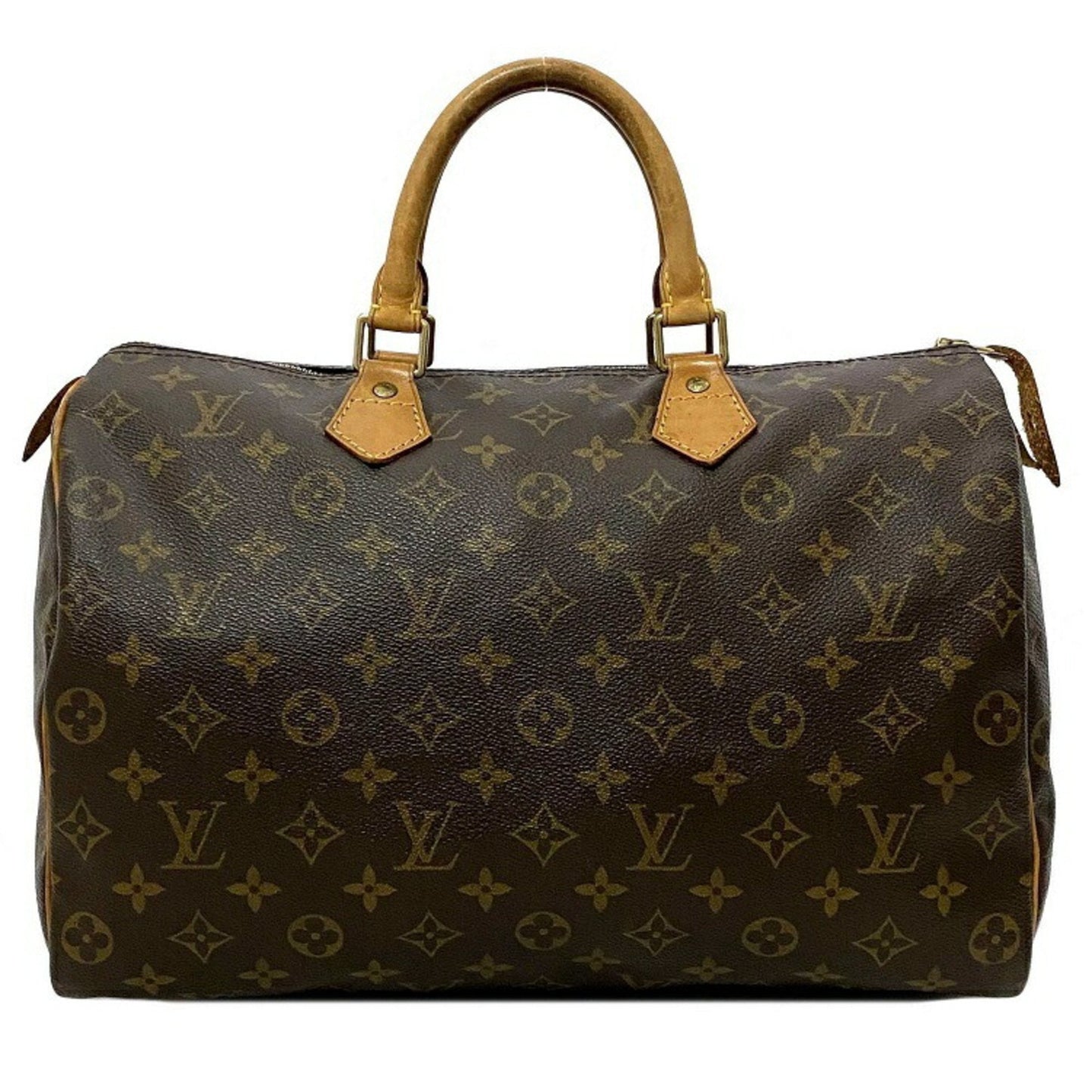 Handbag Brown Monogram Canvas Nume LOUIS VUITTON Boston Bag Ladies