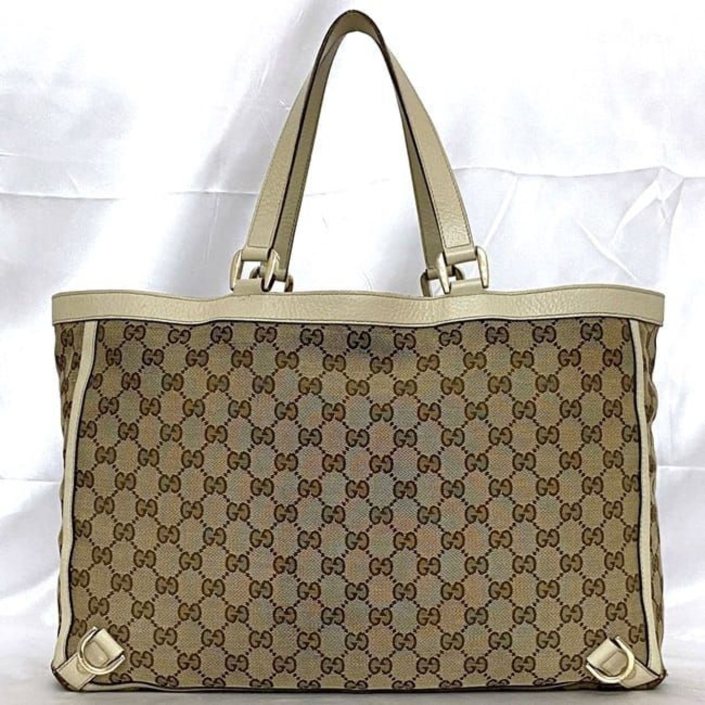Gucci Leather Canvas Tote