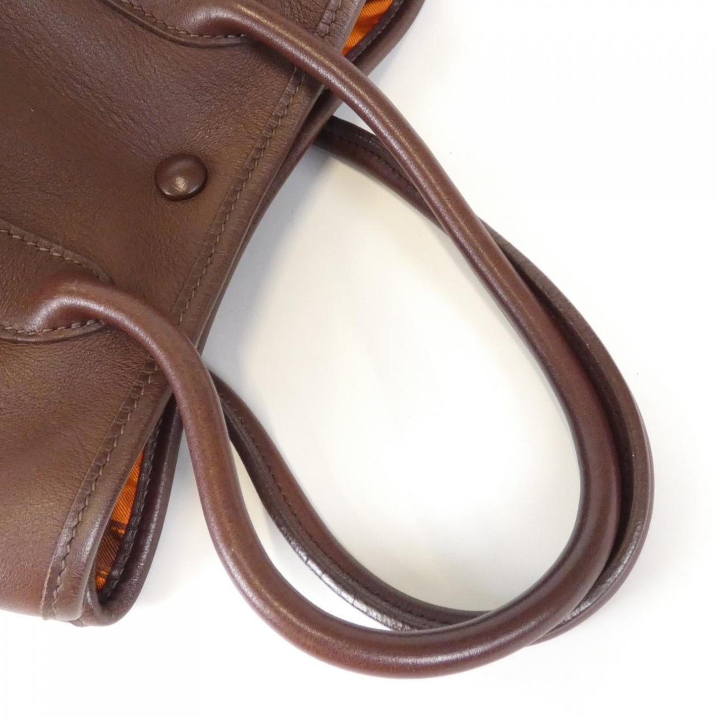 Hermes Havane Swift Leather Silk Handbag ( )