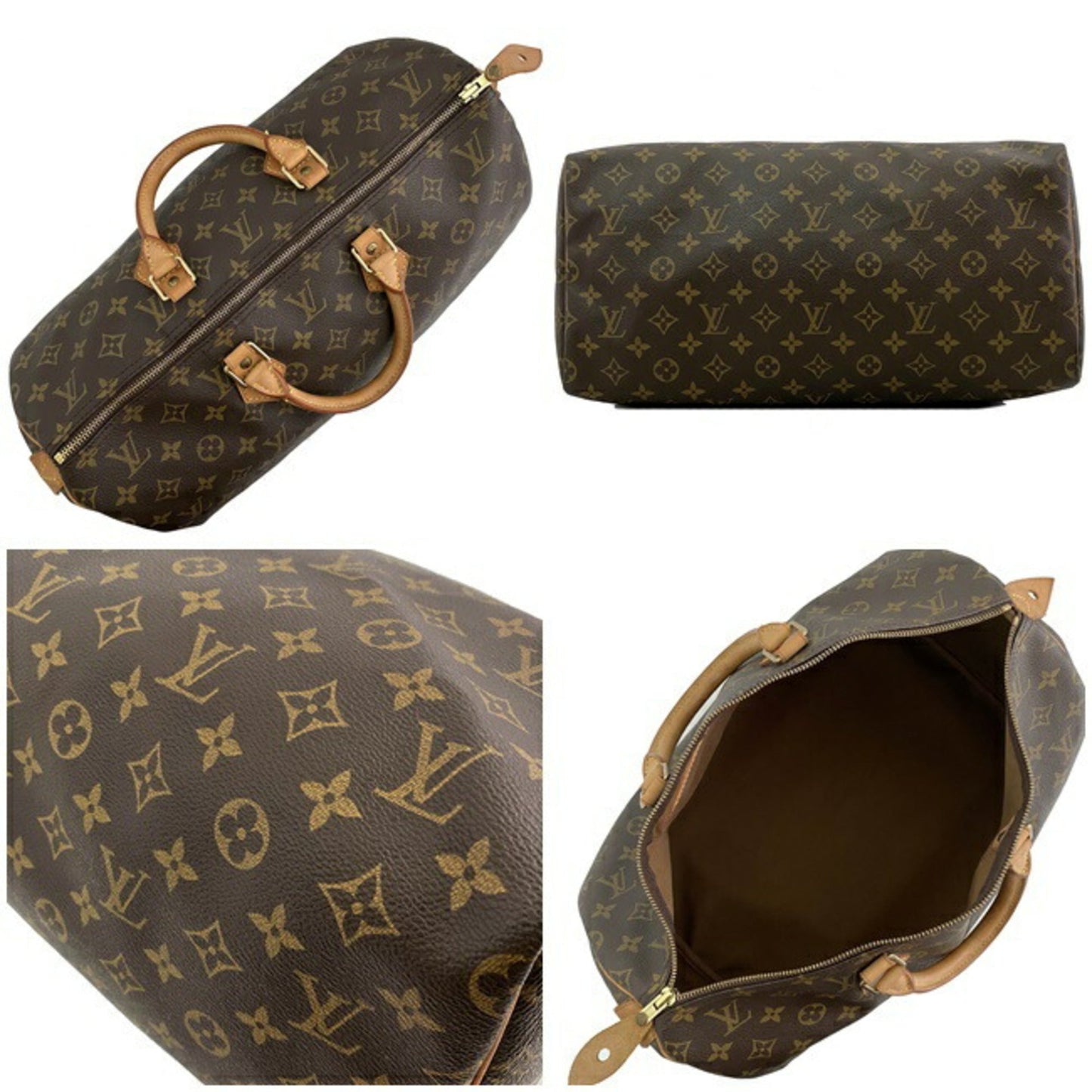Louis Vuitton Boston Bag Brown Monogram LOUIS VUITTON Handbag Travel Ladies Men's Business Trip