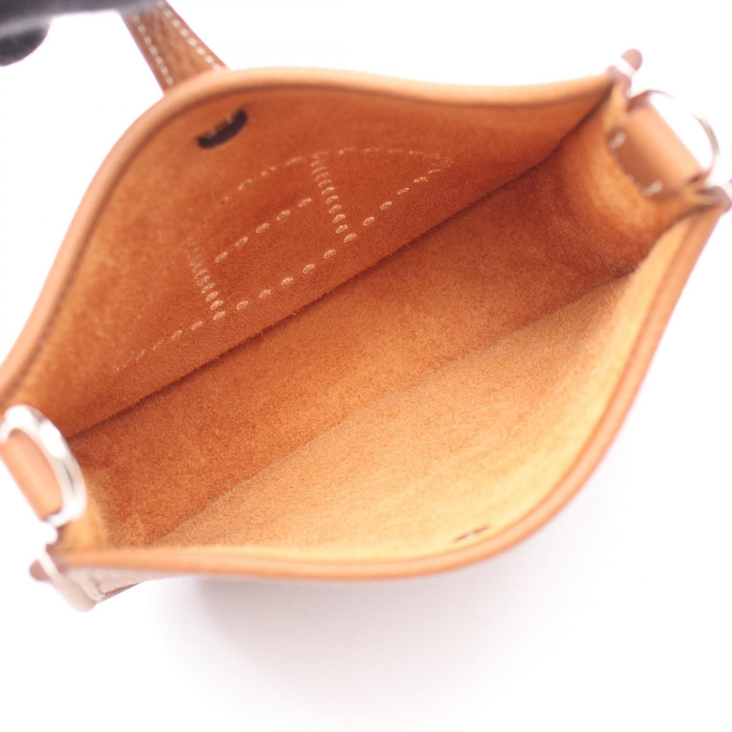 Hermes Evelyne Gold Brown Taurillon Clemence Leather Shoulder Bag ( )