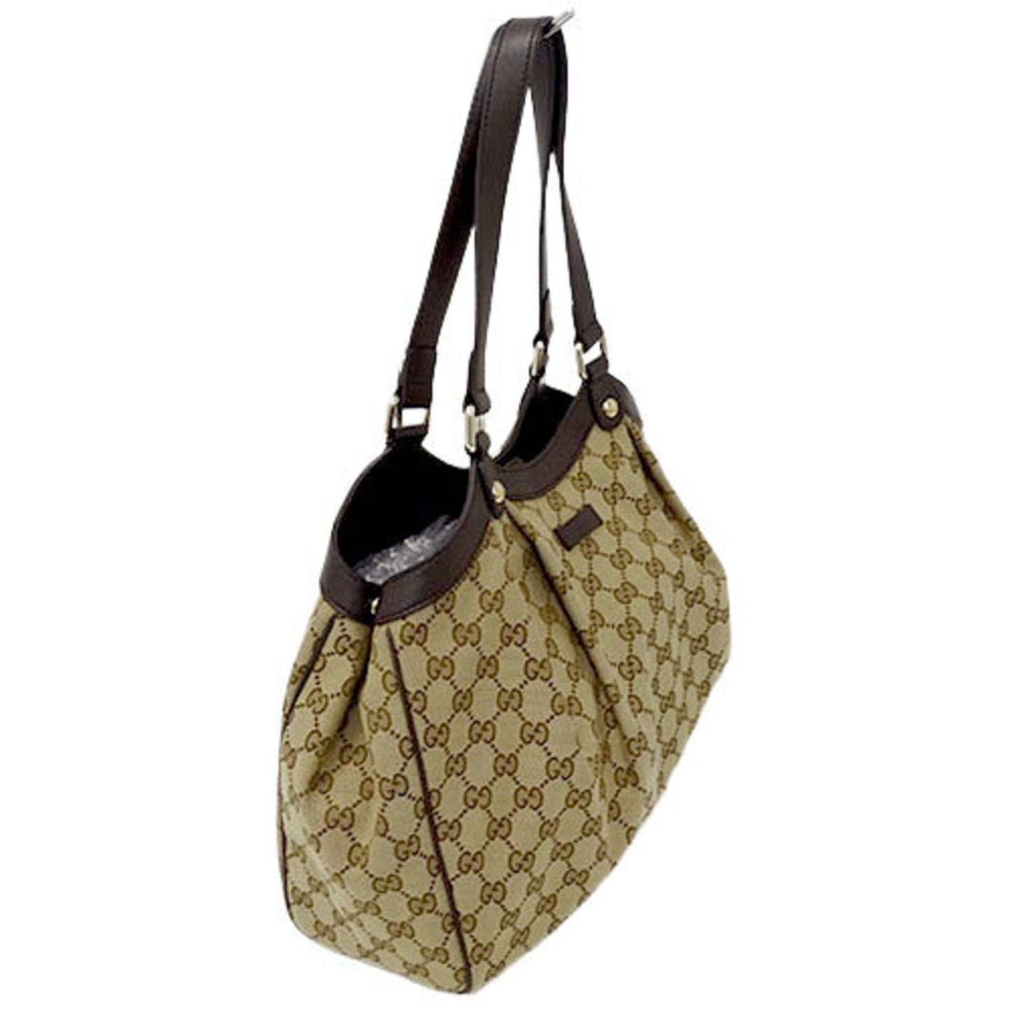 Gucci Lou Leather Canvas Tote