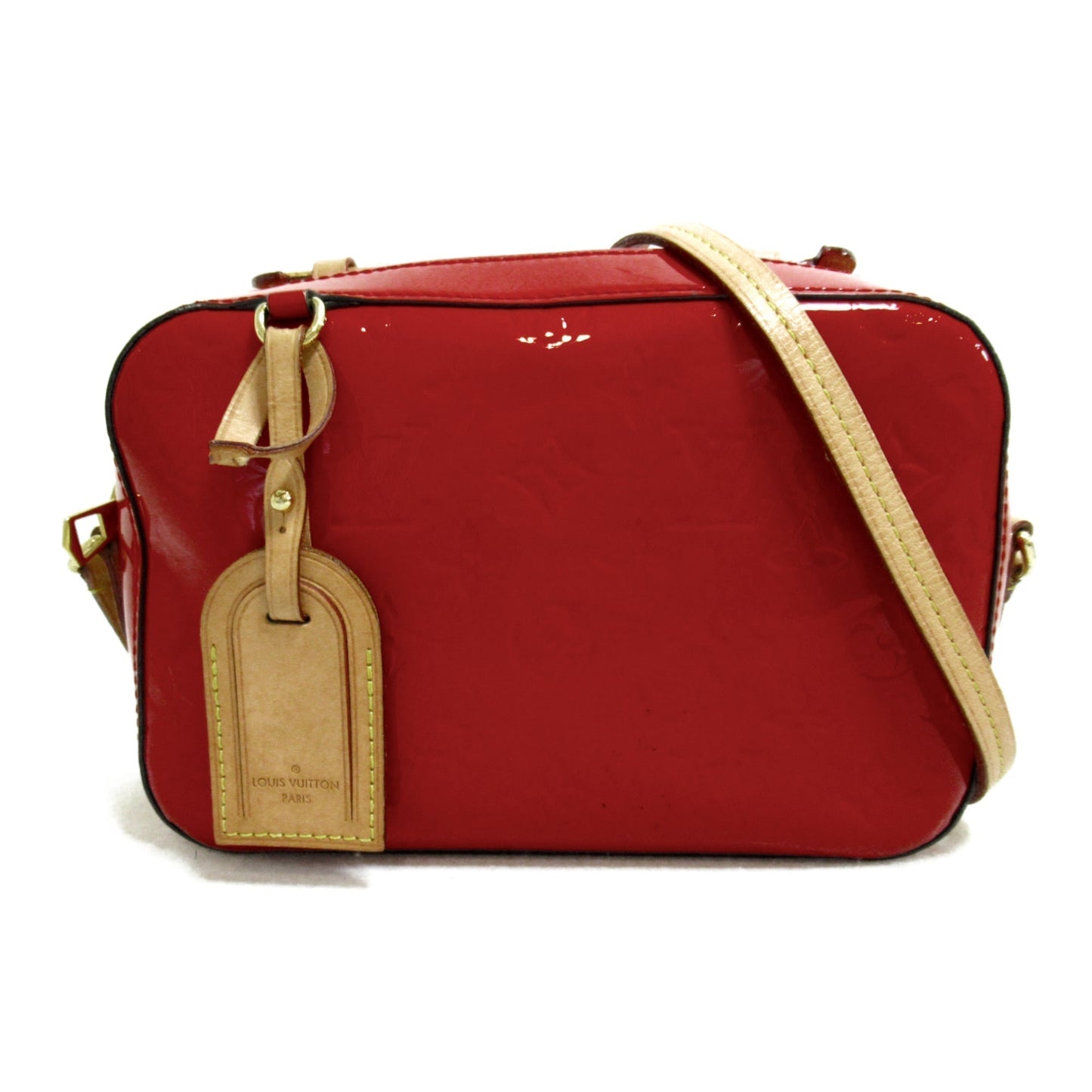 Louis Vuitton Santa Monica Shoulder Bag Red Cerise Vernis enamel