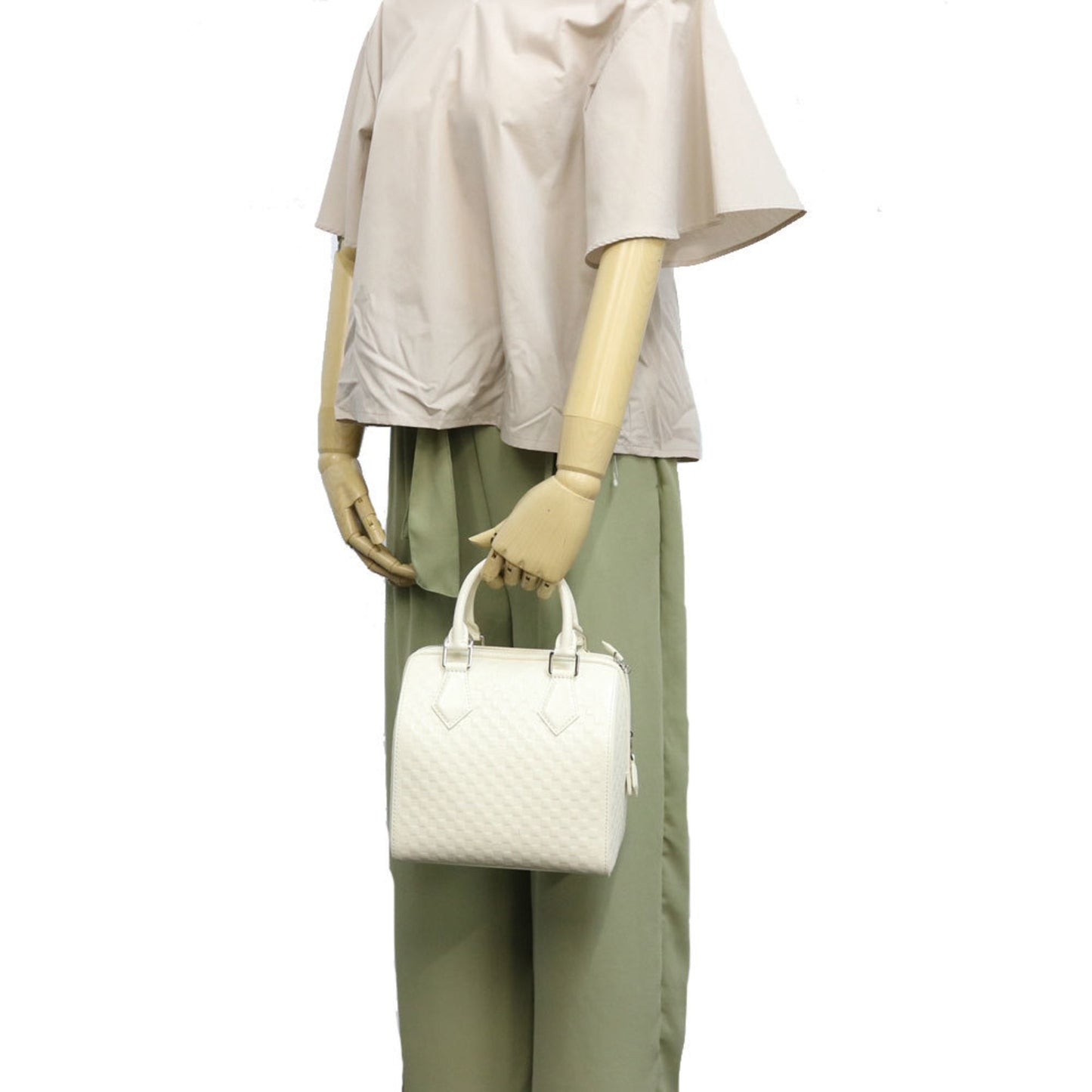 Louis Vuitton 2Way Bag Damier Facet M48903 White Women's Leather