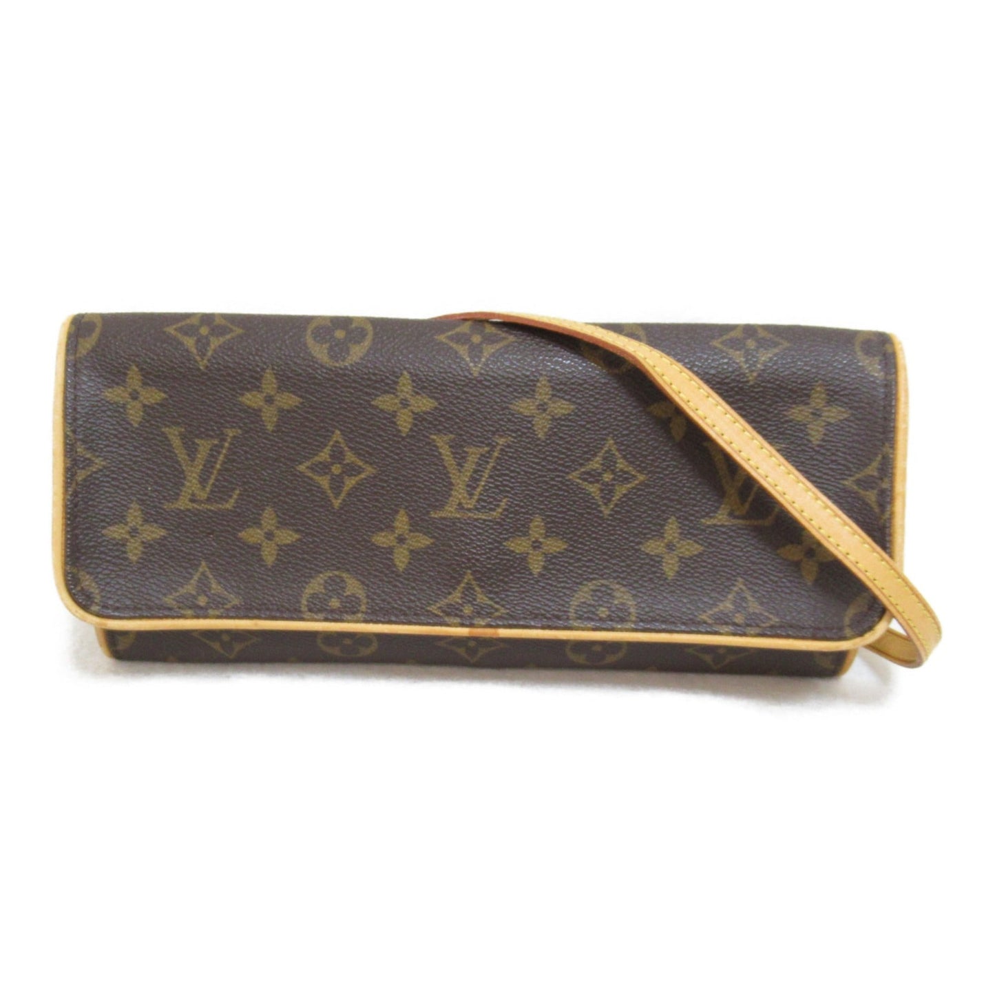 Louis Vuitton Pochette Twin GM Shoulder Bag Brown Monogram PVC coated canvas