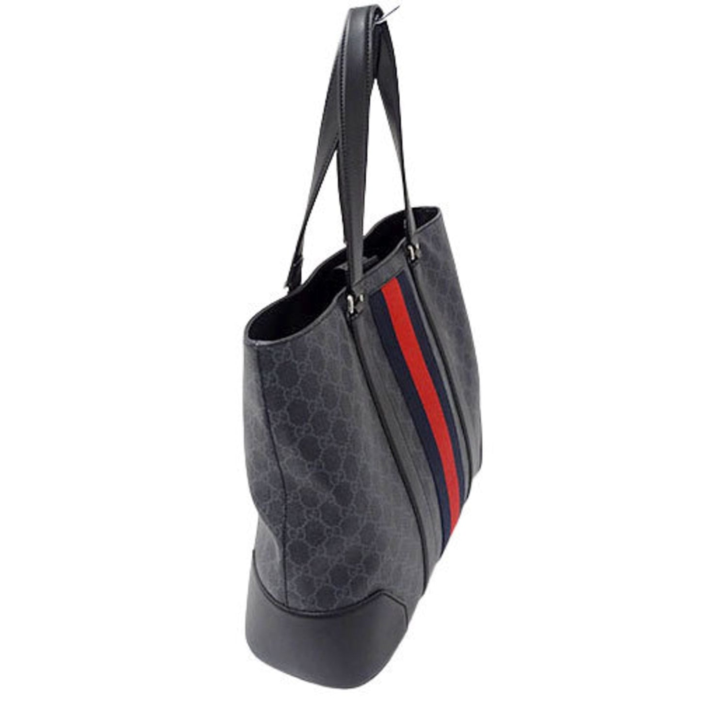 Gucci GG Supreme Black Leather Tote