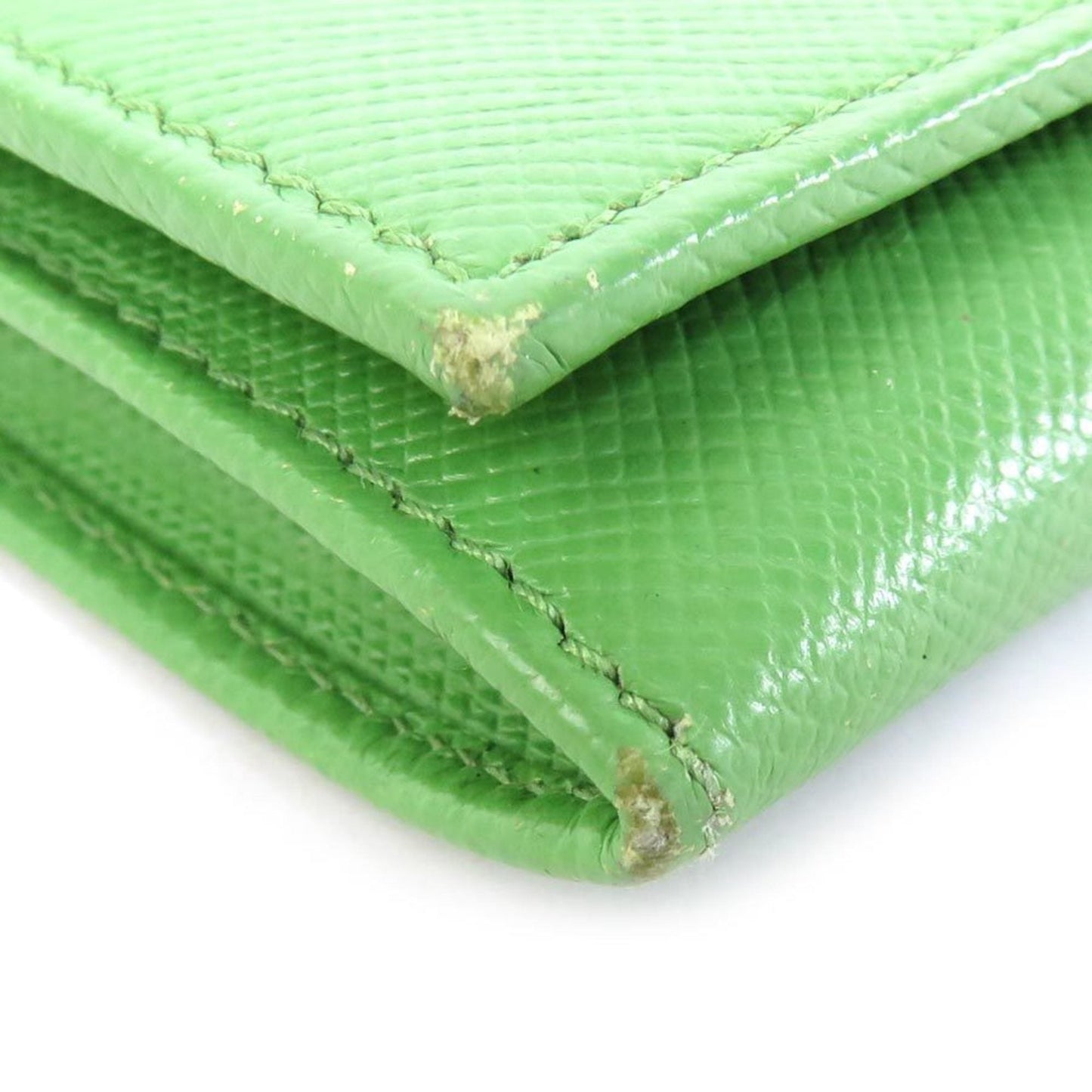 Prada coin case leather light green unisex Luxury Handbag