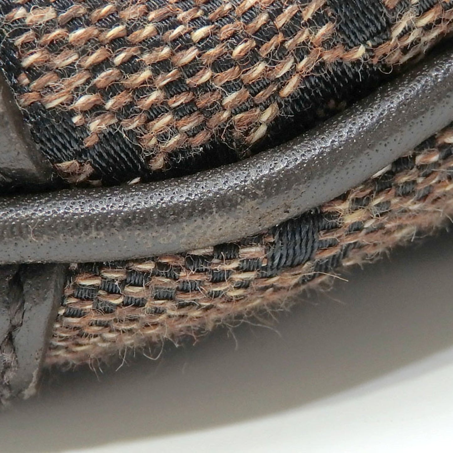 Gucci Lou Leather Canvas Shoulder Bag