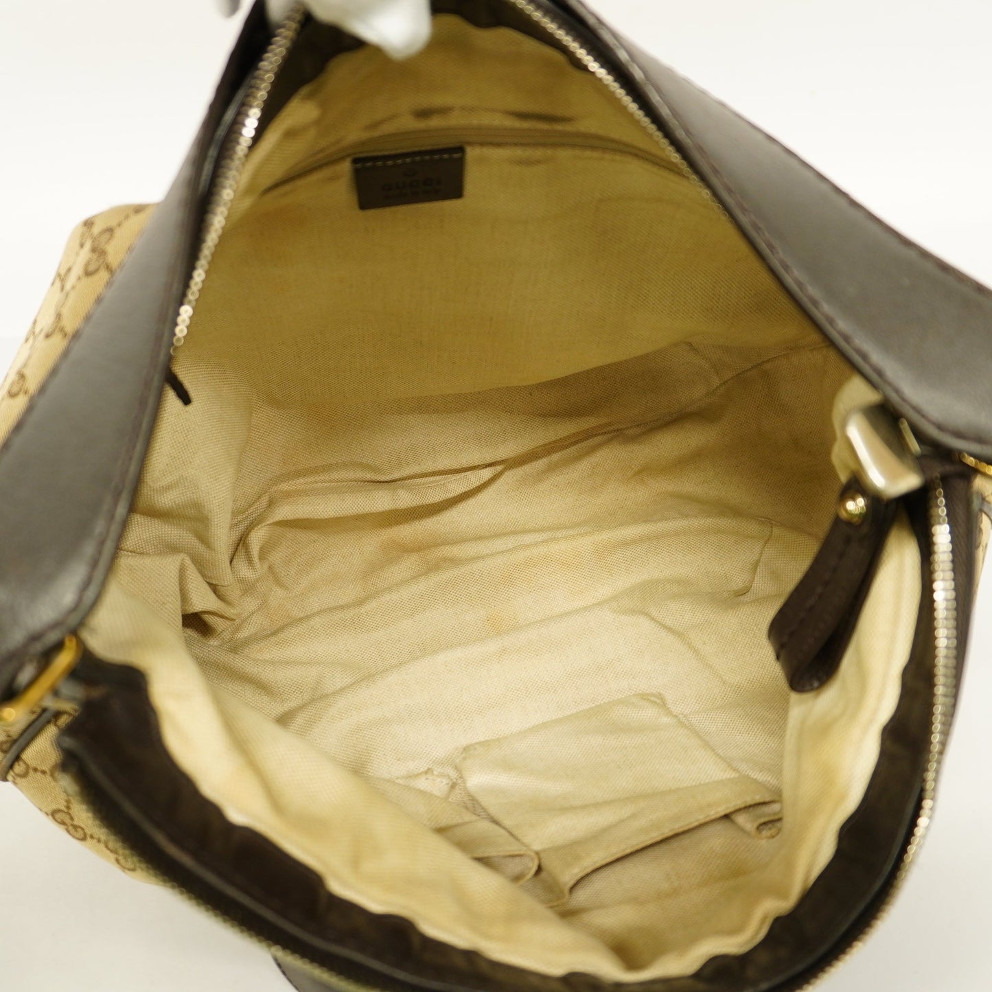 Gucci Leather Canvas Shoulder Bag
