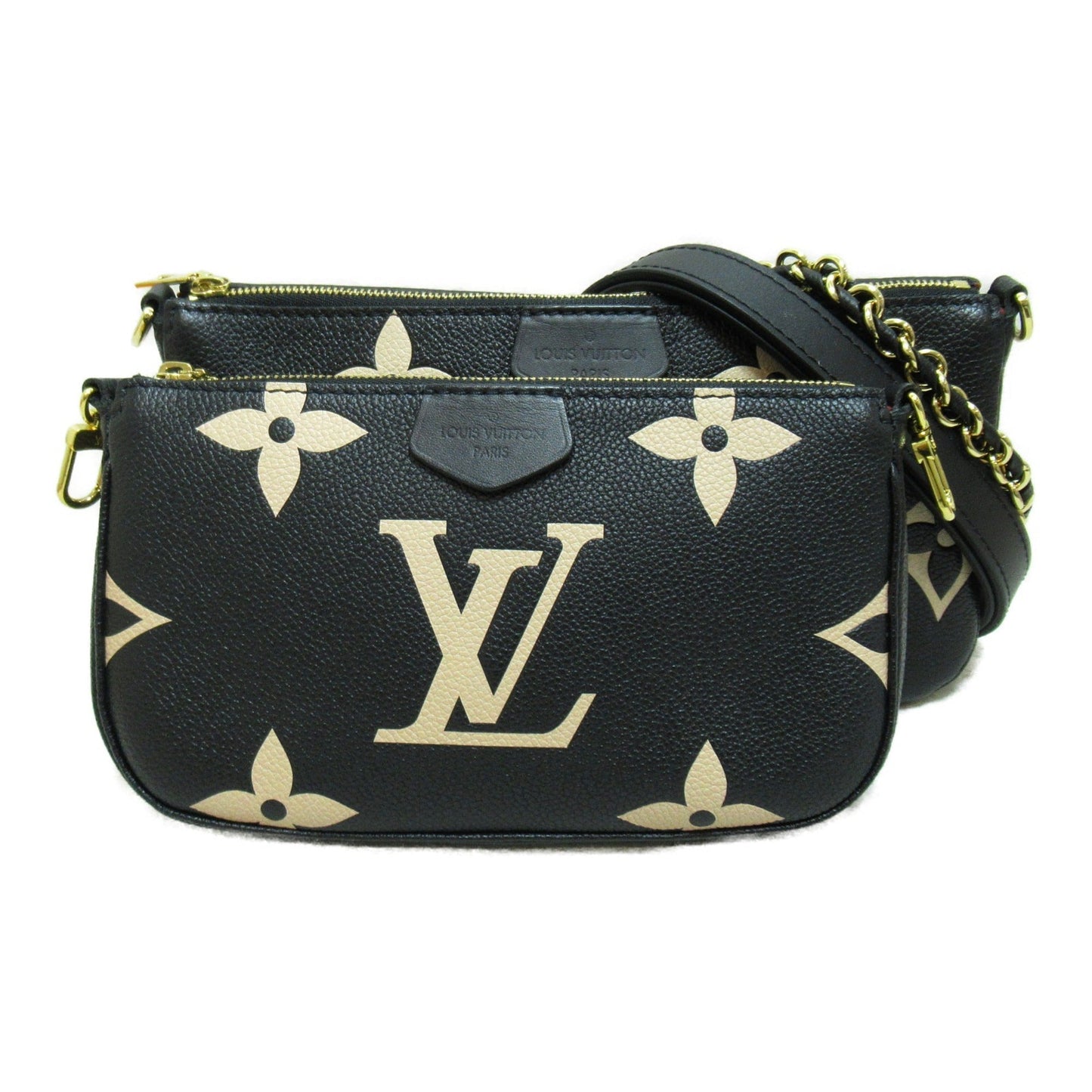 Louis Vuitton Multi Pochette Accessoires Black Monogram empreinte leather Clutch