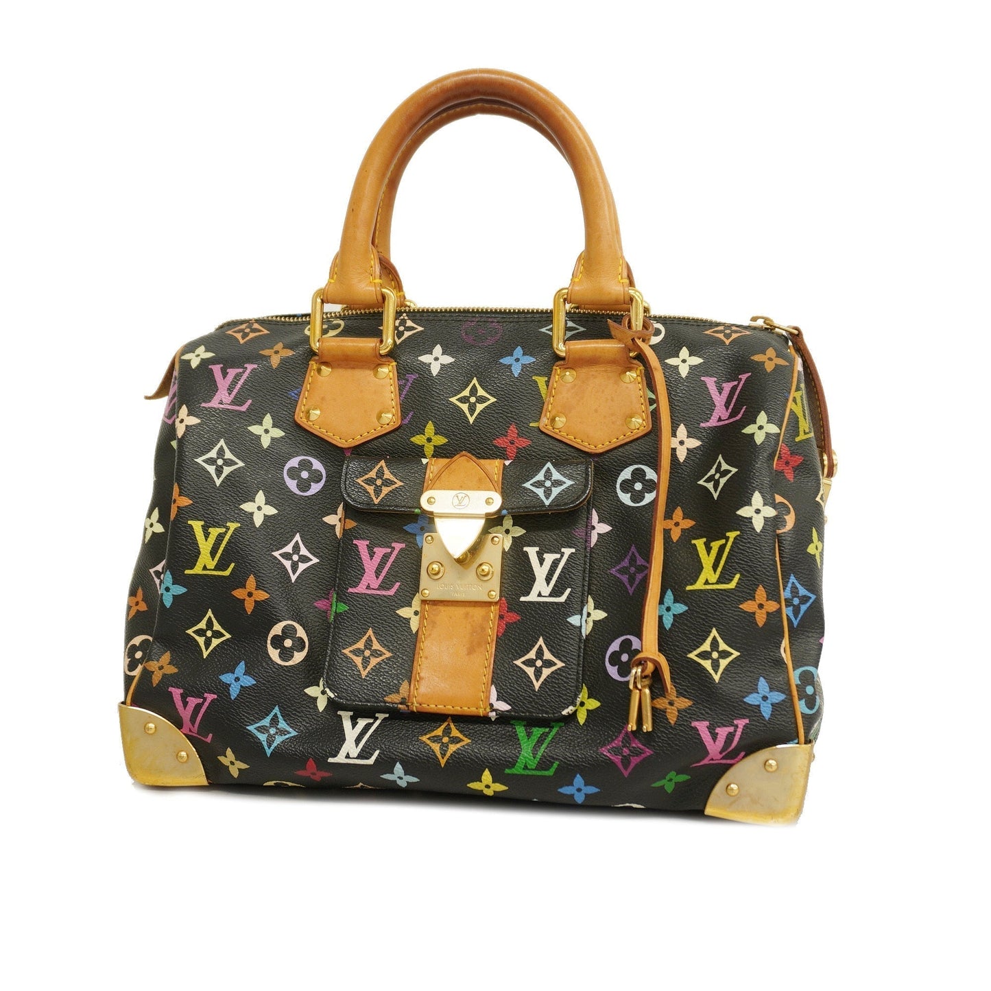 LOUIS VUITTONAuth Monogram Multicolore Women's HandBag Noir